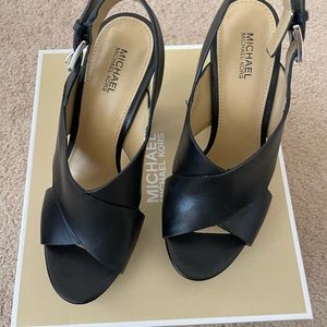 Michael Kors black leather shoes
